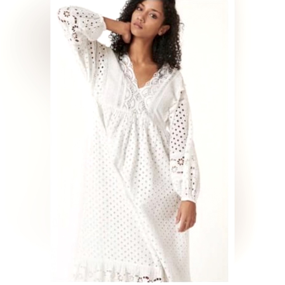 Anthropologie 
NWOT Forever that Girl Lace Midi Dress Sz Small